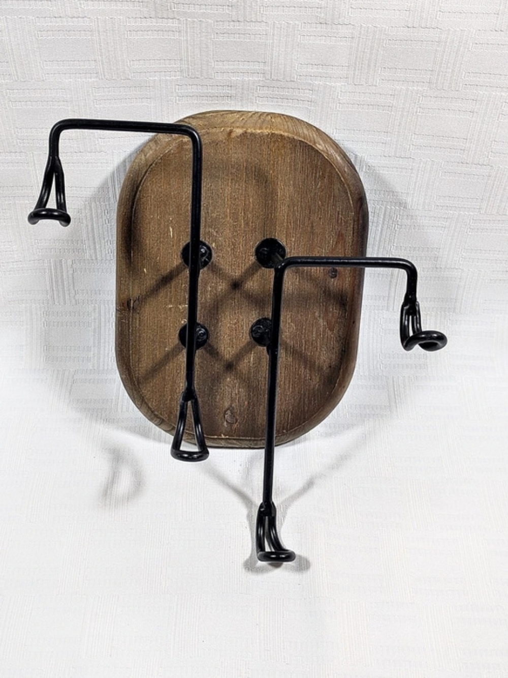 Hobby Lobby Wooden Wall-Mounted Hook Rack Brown & Black